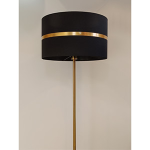 Lampada da terra a strisce oro totale nero. - Product Image 6