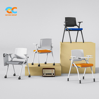 Chaise de formation pliable ergonomique certifiée BIFMA, avec tablette d'écriture, pour les salles de classe, robuste et durable, directement du fabricant
