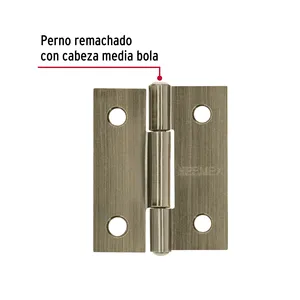 Master con unità 200 cerniera rettangolare 1-1/2 'ottone antico, HERMEX - Product Image 2