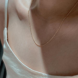 S925 Pure <b>Silver</b> <b>Necklace</b> Vintage Floral Bead Plain Design <b>Simple</b> Fashionable Personalized Contrasting Number Pattern Stackable - Product Image 3