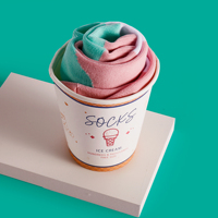 Prix de gros d'usine Ice-cream Package Chaussettes Chaussettes drôles respirantes pour un port quotidien
