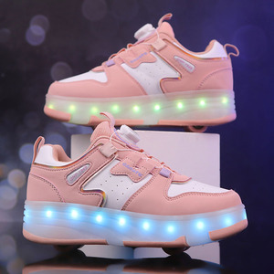 Chaussures à roulettes lumineuses pour enfants, en matériau EVA, avec roues Roller Derby, patins lumineux pour enfants - Product Image 1