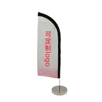 Drapeau miniature en plumes personnalisé en gros, bannière en forme de goutte d'eau pour bureau, table, plage et affichage promotionnel en intérieur