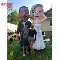 Décoration de mariage, personnages gonflables de la mariée et du marié, dessin animé pour décoration extérieure