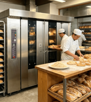 Four rotatif à double porte Jayonho, 64 plateaux, four à air chaud commercial pour boulangerie, grande capacité, machine à cuire pour boulangerie