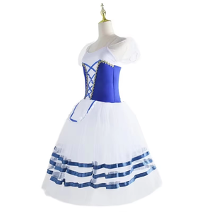 LILACDANCE JM646 Vestido <span class=keywords><strong>de</strong></span> Ballet Profesional Romántico con Tutú Largo <span class=keywords><strong>de</strong></span> Tul para Niñas, <span class=keywords><strong>Disfraz</strong></span> <span class=keywords><strong>de</strong></span> Bailarina con Estampado Luminoso - Product Image 5
