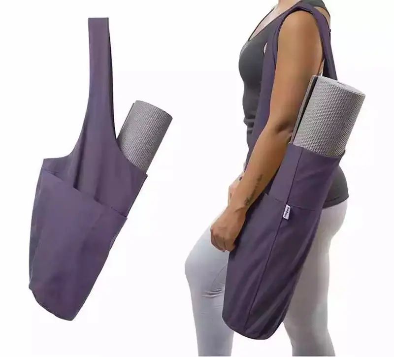 Low MOQ umwelt freundliche Leinwand benutzer definierte Yoga matte Tasche Großhandel tragen Leinwand Yoga-Tasche mit benutzer definierten Logo