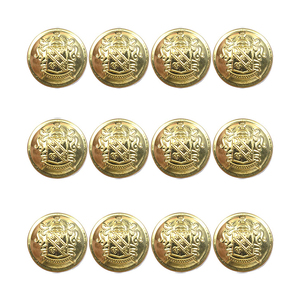 Nhà Máy Trực Tiếp Vàng Bạc Brass Kim Loại Khắc Ban Nhạc Đồng Phục May Nút - Product Image 2