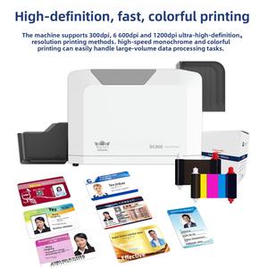 Imprimante de cartes <span class=keywords><strong>d</strong></span>'<span class=keywords><strong>identité</strong></span> en PVC Dearcard P325E, imprimante de cartes à puce RFID NFC IC, machine à badges à lamination automatique pour les bureaux de membres - Product Image 4