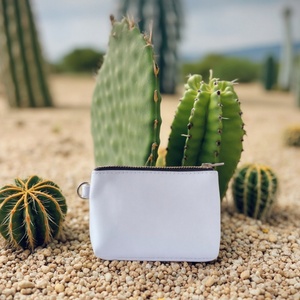 Custom Men's Zipper Closure Eco-Friendly Vegan Leather Coin Wallet Minimalist High Quality Card Wallet - Product Image 4