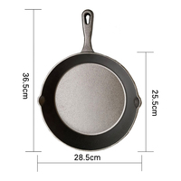 Chuihua – ensemble de poêles à frire pour le Camping/cuisine, huile végétale noire ronde en fonte antiadhésive, pour petit déjeuner, œufs, 3 pièces