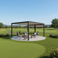 Pergola motorisée en aluminium SweetHome avec lames orientables, télécommande, protection UV et contre l'eau, décorations de jardin