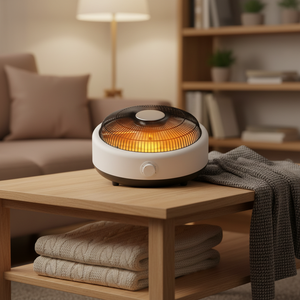 Calentador Eléctrico Parabólico con Elementos Cerámicos de 900W, Interruptor de Seguridad Antivuelco y Protección Contra Sobrecalentamiento para Dormitorio y Oficina - Product Image 2