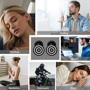 Bouchons d'oreilles personnalisés à double isolation phonique, réduction de bruit multi-niveaux, protection auditive, bouchons d'oreilles en silicone réutilisables pour dormir - Product Image 4