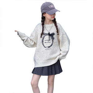 Older And Middle Children 2026 New Style Children's Crew Neck Sweater Pullover <b>Warm</b> <b>Top</b> Children's Clothing Knit Sweater - Product Image 3