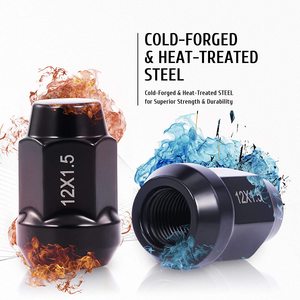 น็อตล้อสีดำขนาด 12x1.5 มม. จำนวน 20 ชิ้น, น็อตล้อ M12x1.5 ใช้ได้กับรถฟอร์ด เอสเคป โฟกัส ฟิวชั่น, โตโยต้า คัมรี่ ไฮแลนเดอร์ ทาโคมา - Product Image 3