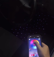 Alfombrillas de fibra óptica Twinkle Stars para coche, alfombrillas LED con luz de estrella con Control remoto por aplicación, 4 unids/set para decoración de alfombrillas LED para coche
