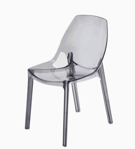 Silla Redonda Art Deco de Cuero Transparente de Lujo Ligero, Silla de Salón para Cafetería, Silla de Comedor para el Hogar, Taburete de Maquillaje - Product Image 3