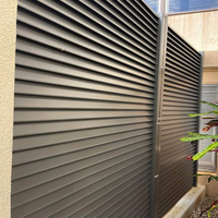 Panneau de clôture en aluminium à lames de persiennes pour l'extérieur, écran de confidentialité