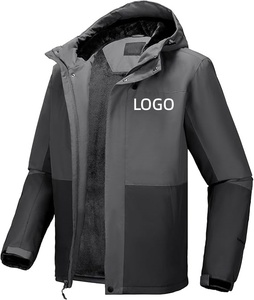 Chaqueta de Esquí Impermeable para Hombre, Diseño Personalizado ODM OEM, con Capucha Desmontable, Forro Polar Cortavientos, Cuello Alto, para Otoño - Product Image 1