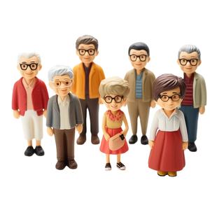 Niños aprendiendo juego de imaginación personaje familiar figurita familiar PVC Anime figura de acción dibujos animados figuras de vinilo Juguetes - Product Image 5