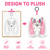 Porte-clés personnalisé en peluche lapin blanc à longues oreilles, pendentif de sac en peluche lama mignon de dessin animé pour cadeau de vacances, décoration intérieure, faible MOQ, OEM, ODM