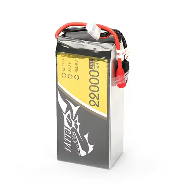 Original Tattu High Power 6S 22000mAh Lipo Battery Long Flight Time 25C 22.2V 6S1P Plastic Professional FPV Drones