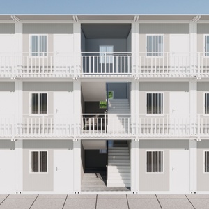 工厂批发模块化设计多层集装箱房，带独立阳台，用于钢制公寓家庭办公室 - Product Image 4