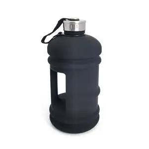 half - transparent and solid color PETG 2200ML motivational water bucket gallon plastic water jug