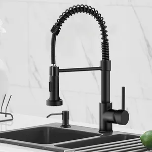 Solid Brass Gourmet Kitchen Faucet Hot and Cold Water Mixer Faucet Pull Out 304 kitchen mixer kitchen sink faucet