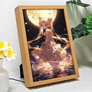 Meilleur service populaire Cadre photo Sailor Moon LED Design Art déco Cadre photo à lumière décorative mobile avec lumière LED - Product Image 5