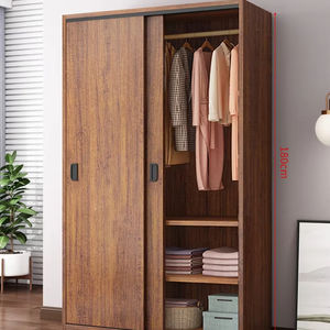 Tủ quần áo gỗ hiện đại có cửa trượt, kệ để đồ, bán buôn cho phòng ngủ - Product Image 3