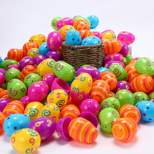 Huevos de Plástico Rellenables de Pascua al por Mayor, 6x4.5cm, Huevos Sorpresa Coloridos para Niños, Recuerdos de Fiesta de Caza de Huevos y Uso Promocional - Product Image 2