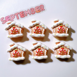 Mặt Dây Treo Giáng Sinh Dễ Thương Bằng Nhự<span class=keywords><strong>a</strong></span> Resin Hình Ông Già Noel, Người Tuyết, Nai Sừng Tấm, Mặt Phẳng Dùng Trang Trí Scrapbooking, Làm Trang Sức, Thủ Công Trang Trí - Product Image 4