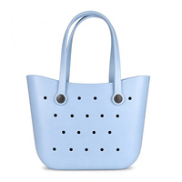 Sac fourre-tout personnalisé en EVA imperméable et écologique, sac de courses réutilisable perforé, grande capacité, sac de plage et de piscine, étiquette privée OEM