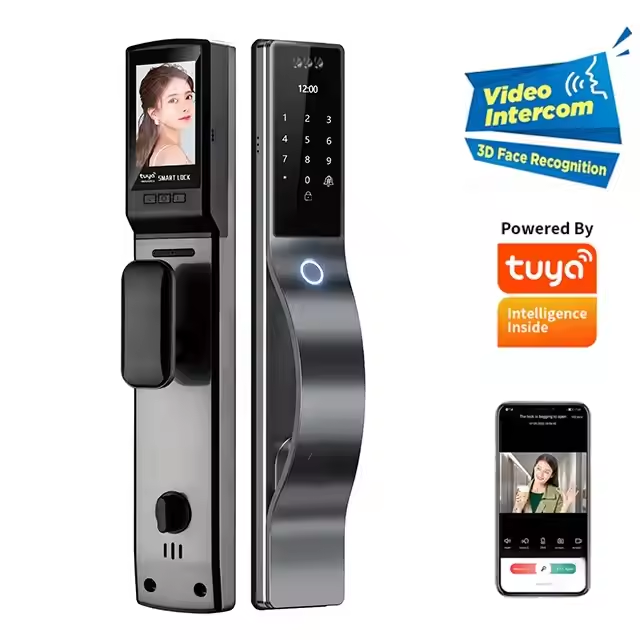 Factory Price Smart Wifi Fingerprint Door Lock With 3d Face & Intercom Pst-d17-ty-3d