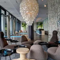 Lustre en aluminium pour restaurant, hall, salon - Plafonnier LED moderne encastré