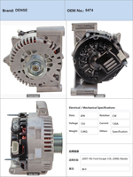 Alternateur de voiture pour Ford Escape 3.0L 2006, Mazda Tribute 3.0L 2007, Mercury Mariner 3.0L 8474