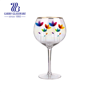 <span class=keywords><strong>Calice</strong></span> di vetro del vino del <span class=keywords><strong>calice</strong></span> della tazza del succo di promozione del regalo di highball del <span class=keywords><strong>tulipano</strong></span> della decalcomania di stampa di progettazione del fiore di 10 oz 285 ml - Product Image 5