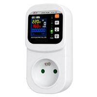 Prise intelligente WiFi Tuya JIUJI EU avec protection 5 fonctions, prépayée, affichage LCD 8 chiffres, 16A, protection contre les fuites, sous-tension et surtension, disjoncteur RCD, certifiée CE