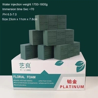 Mousse florale humide YiLiang pour arrangements floraux, blocs de fleuriste, briques pour fleurs artificielles en soie, éponge florale en polystyrène vert pour artisanat floral
