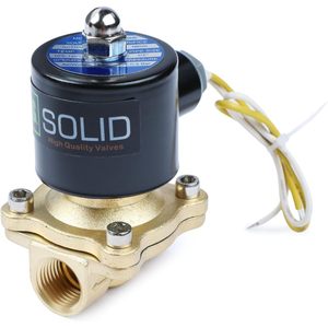 EE. UU. Válvula solenoide de latón sólido de 1/2 pulgada 110 VCA N.C. para gas, aire y combustible - Product Image 2