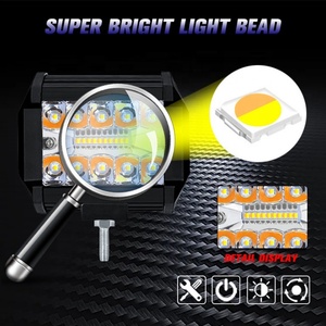 Barre lumineuse de travail LED XOVY 3 pouces tout-terrain 12V 24V 60W avec éclairage jaune pour voiture, camion, 4x4, SUV, VTT, remorque, pick-up, lampe combinée 4x4 - Product Image 3