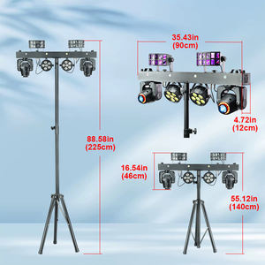 إضاءة مسرح LED متعددة الألوان مع تأثيرات ليزر وستروب على شكل فراشة للحفلات والمناسبات مع حقيبة ناعمة - Product Image 3
