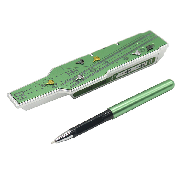 Aircraft Carrier-Shaped Children's Toy Gel Pen with Blue/Black Ink 0.5mm Tip Plastic Material Promotional Use