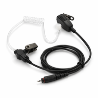 Headset keamanan dengan mikrofon PTT tabung bening akustik Earpiece untuk Motorola Clp446e Clp1010e Clp1040e Clp1080e Walkie Talkie