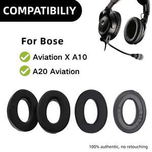 Coussinets d'oreille de remplacement en Gel de refroidissement pour casque <span class=keywords><strong>Bose</strong></span> Aviation X A10/<span class=keywords><strong>A20</strong></span> coussins d'oreille en mousse à isolation phonique haute densité casque - Product Image 2