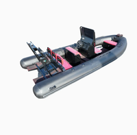 Bateaux semi-rigides de luxe Ocean Master à coque en V profond, bateau de patrouille 580 à console centrale, bateau de plaisance de 19 pieds avec moteur hors-bord