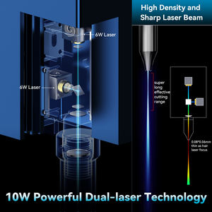 Máquina de Grabado y Corte Láser <span class=keywords><strong>SCULPFUN</strong></span> <span class=keywords><strong>S9</strong></span> Pro 10W para Madera y Acrílico, 400x410mm, Grabador y Cortador Láser EU - Product Image 3