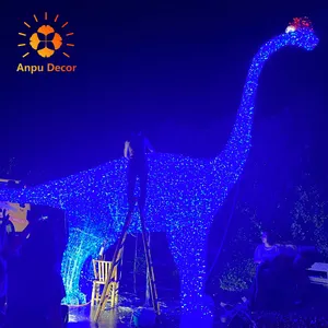 Custom Hallowmas Outdoor Festival Decoration Jurassic Park Theme Dinosaur Lanterns Hollywood Theme Party Decoration